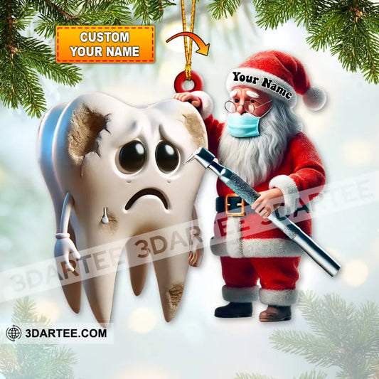 Custom Name Dentist Ornament Christmas Gift For
