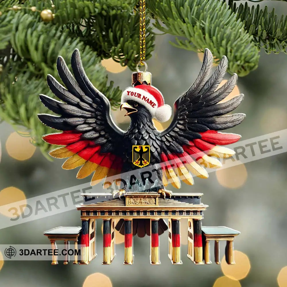 Custom Name Germany Ornament German Lover Christmas Gift