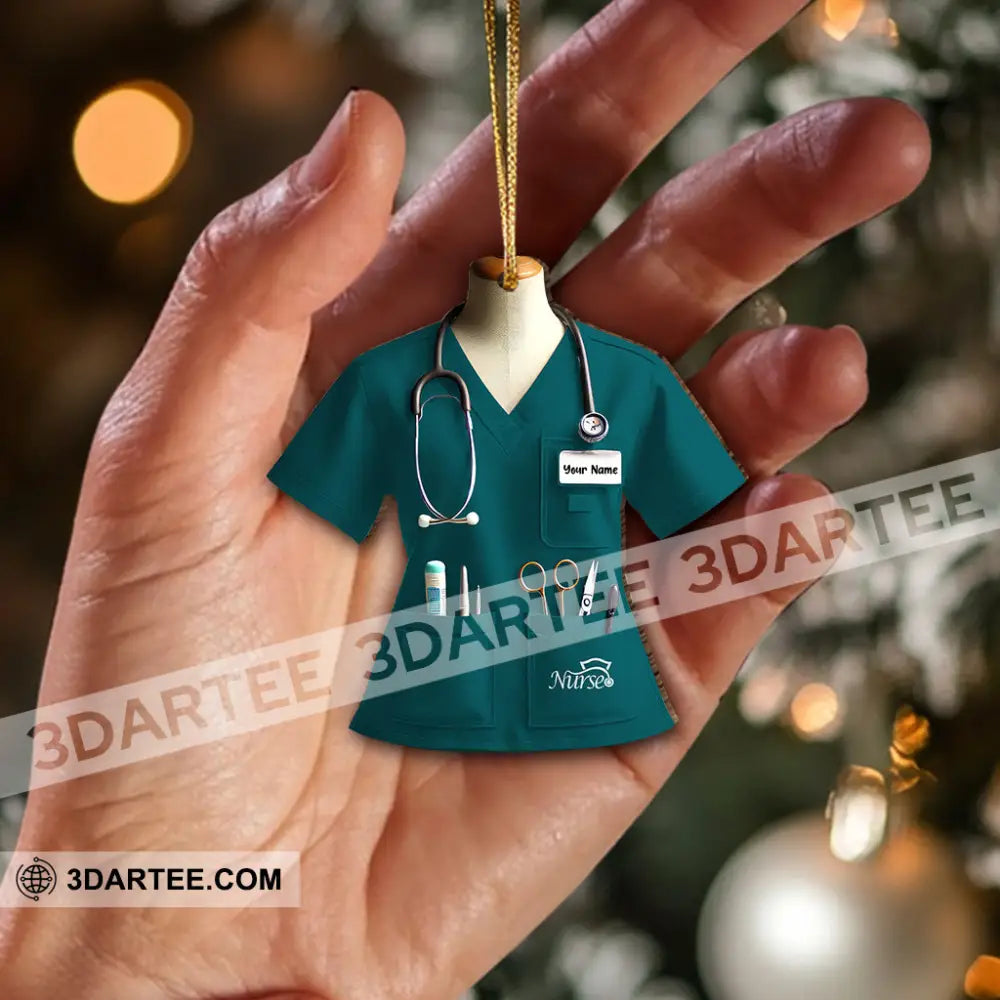 Custom Name Nurse Ornament Home Decor Christmas Gift 3.54’’ / 1 Ornament Ornament