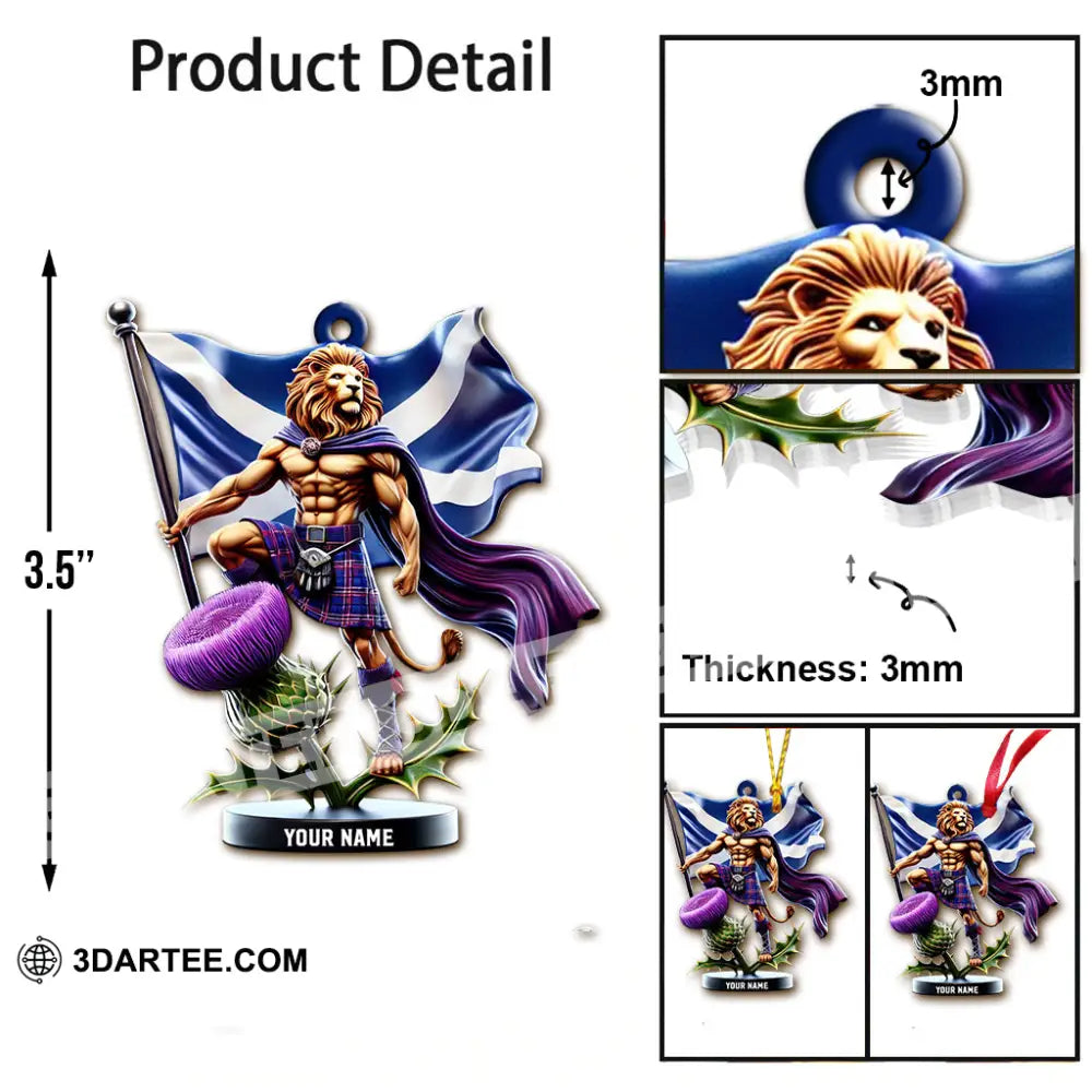 Custom Name Scotland Ornament Christmas Gift For Lover