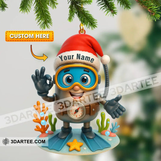Diver Home Decor Christmas Ornament Personalized Ornament 3.54’’ / 1 Ornament Ornament