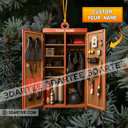 Diving Lover Home Decor Christmas Ornament Personalized Ornament 3.54’’ / 1 Ornament Ornament