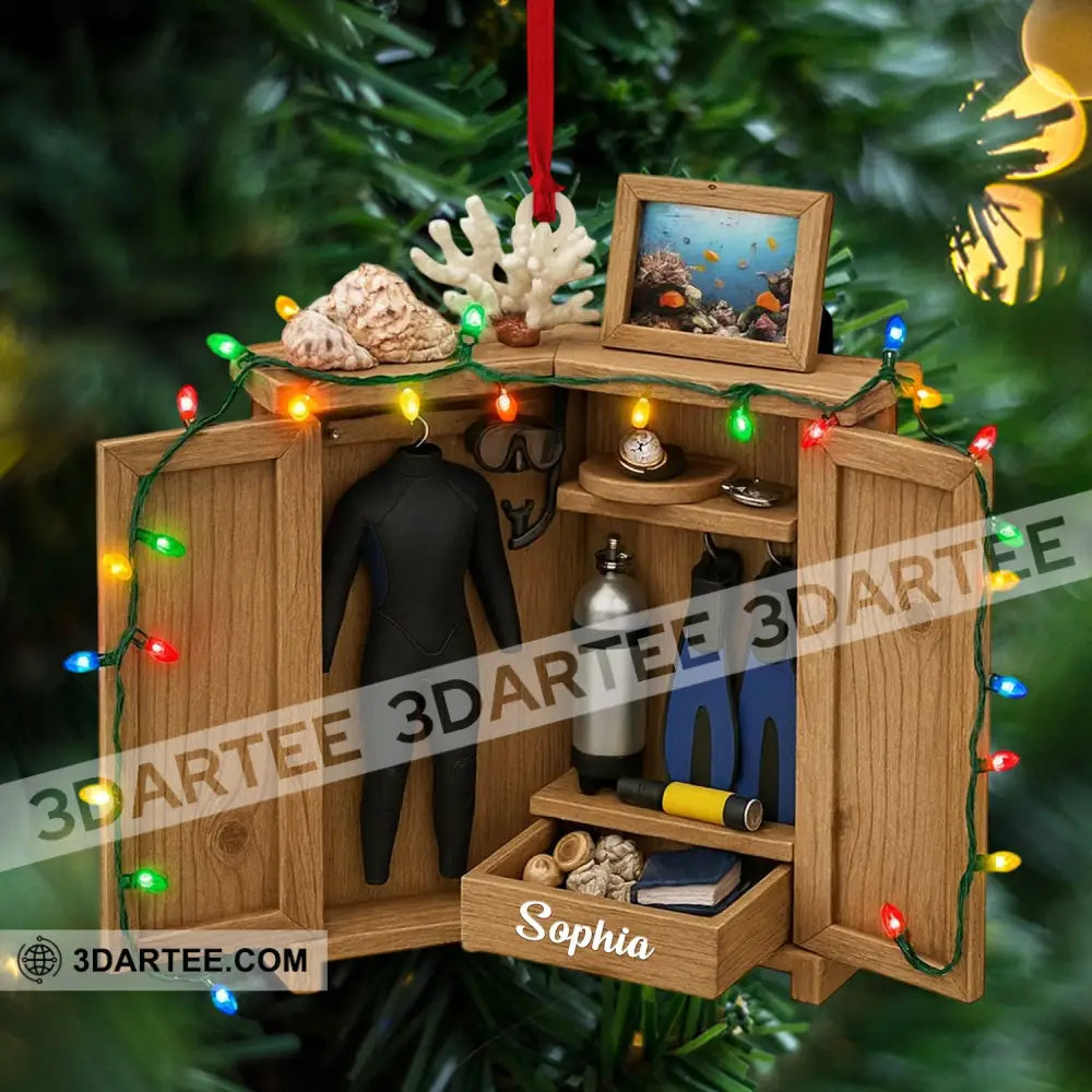 Diving Lover Home Decor Christmas Ornament Personalized Ornament Ornament