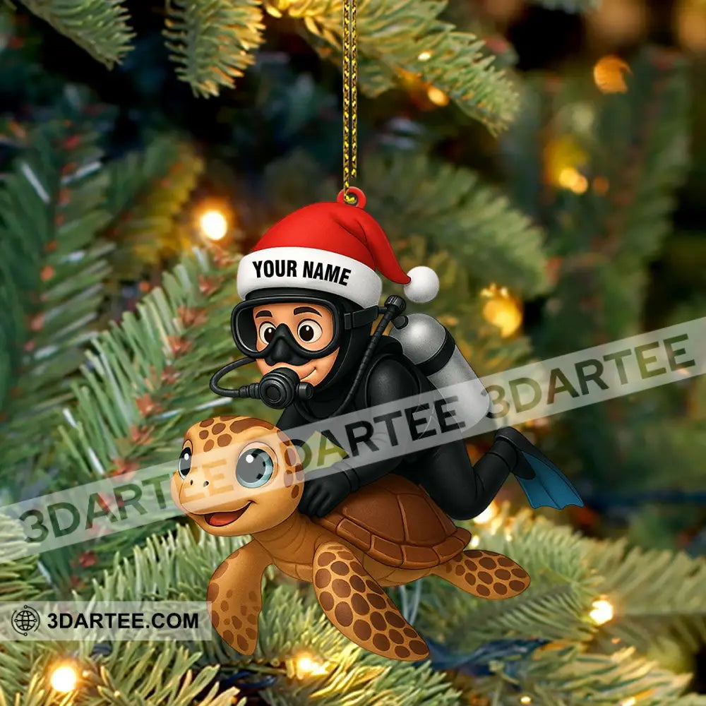 Diving Sea Lover Home Decor Christmas Ornament Personalized Ornament Ornament
