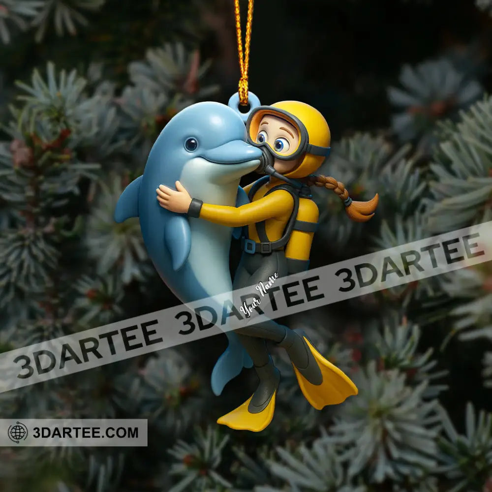 Diving Sea Lover Home Decor Christmas Ornament Personalized Ornament Ornament