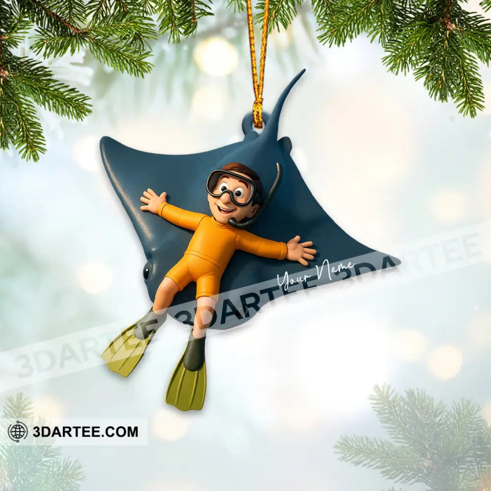 Diving Sea Lover Home Decor Christmas Ornament Personalized Ornament Ornament