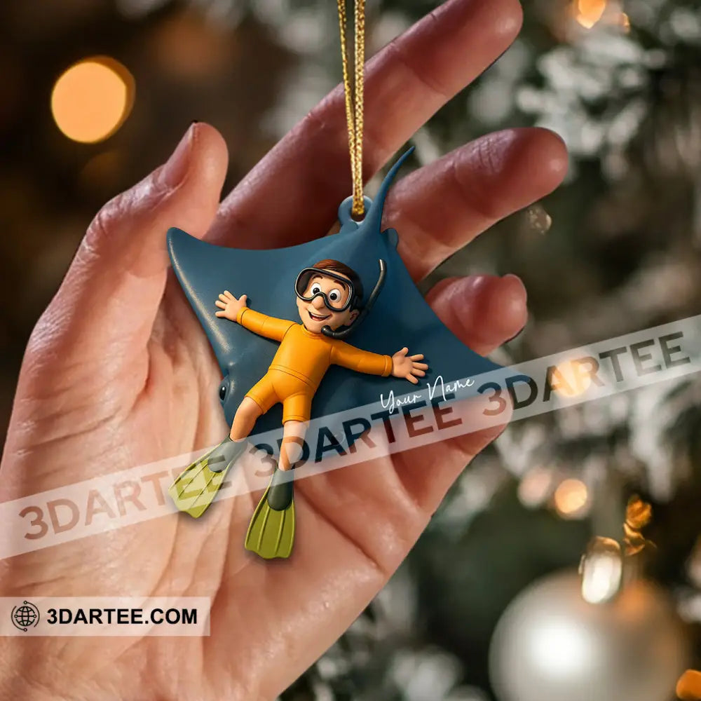 Diving Sea Lover Home Decor Christmas Ornament Personalized Ornament Ornament