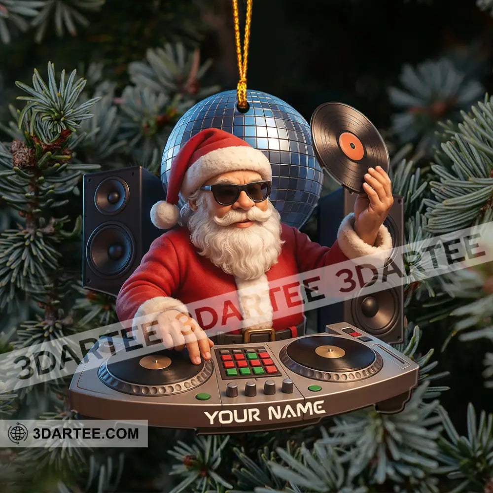 DJ Santa Home Decor Christmas Ornament Personalized Ornament Ornament