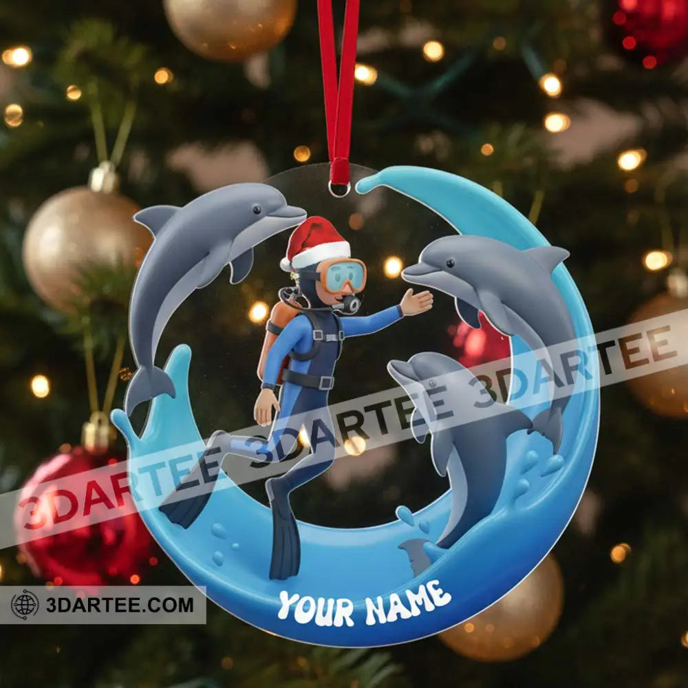 Dolphin Trainer Home Decor Christmas Ornament Personalized Ornament Ornament