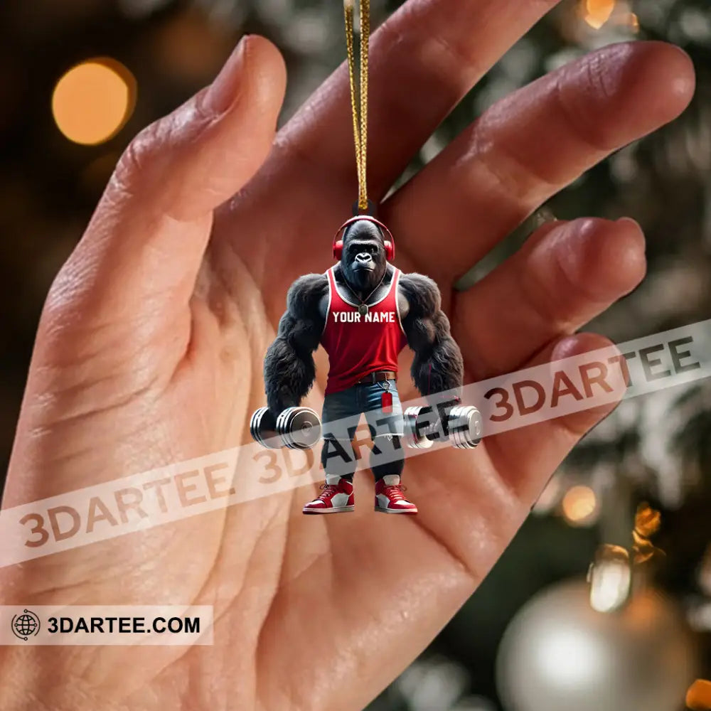 Dumbbells Home Decor Christmas Ornament Personalized Ornament Ornament