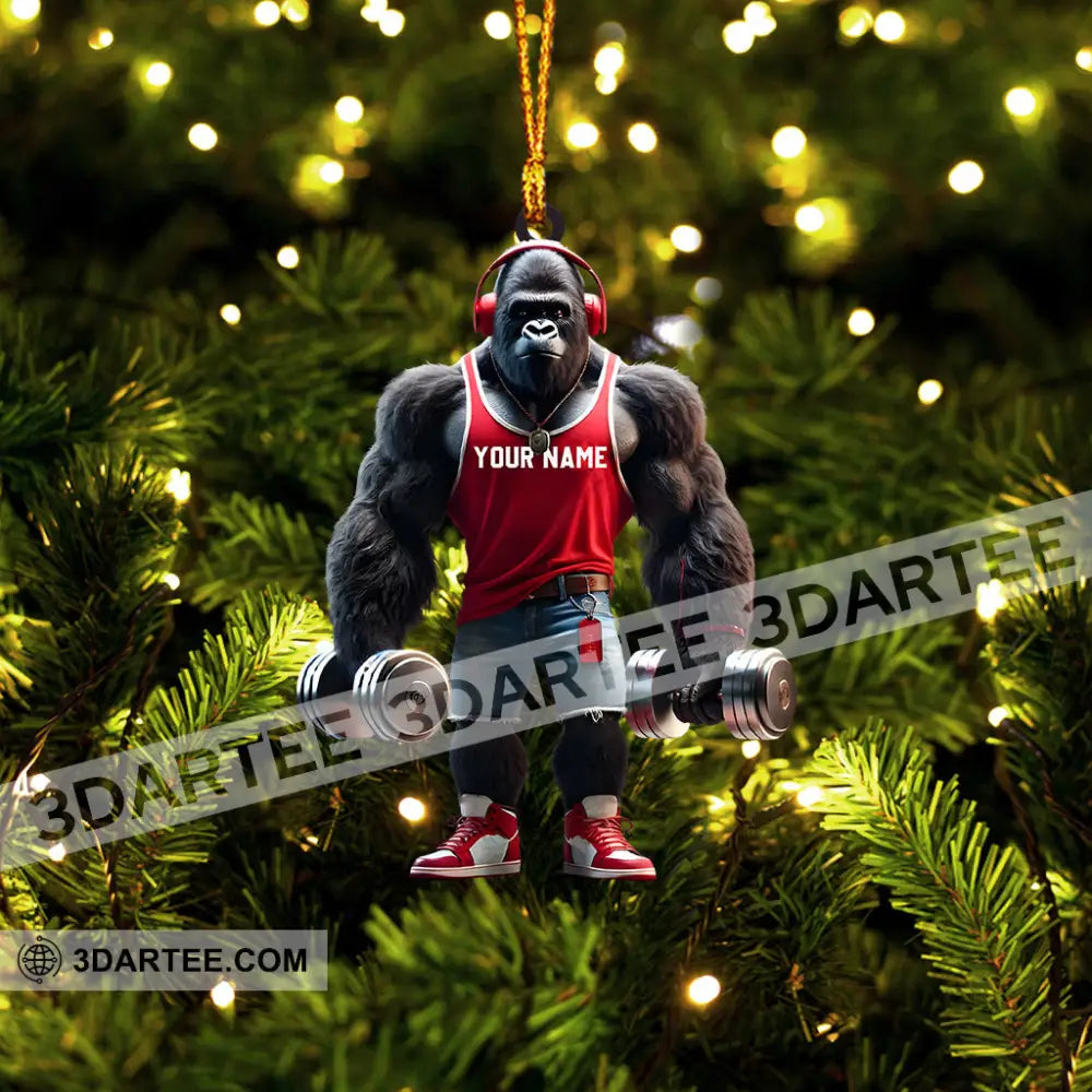 Dumbbells Home Decor Christmas Ornament Personalized Ornament Ornament