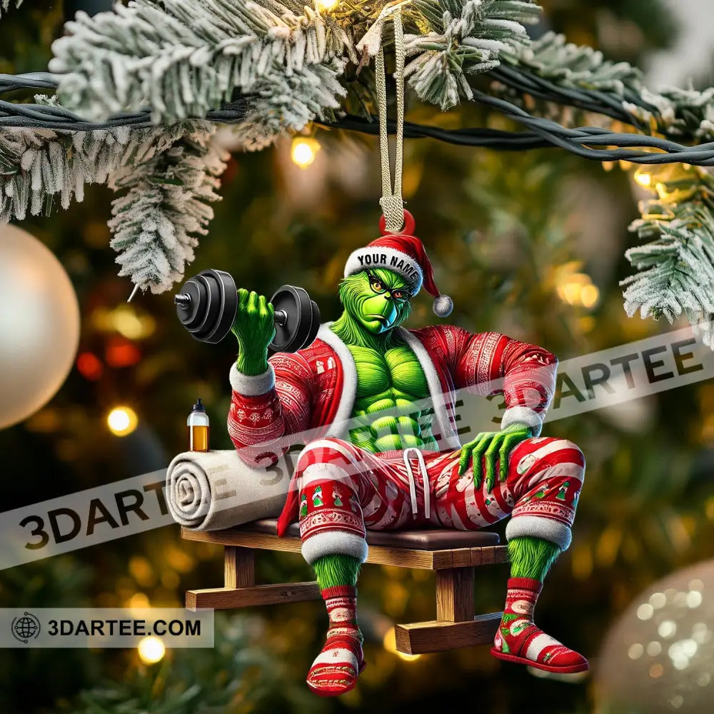 ELF Dumbbell Lift Home Decor Christmas Ornament Personalized Ornament Ornament