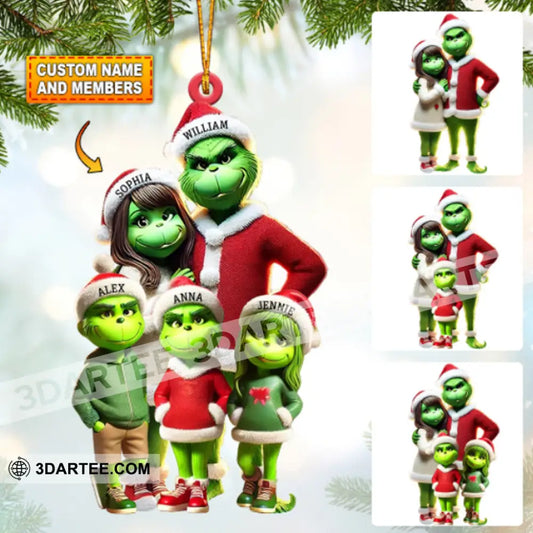 ELF Family Christmas Ornament Personalized Ornament 3.54’’ / 1 Ornament Ornament