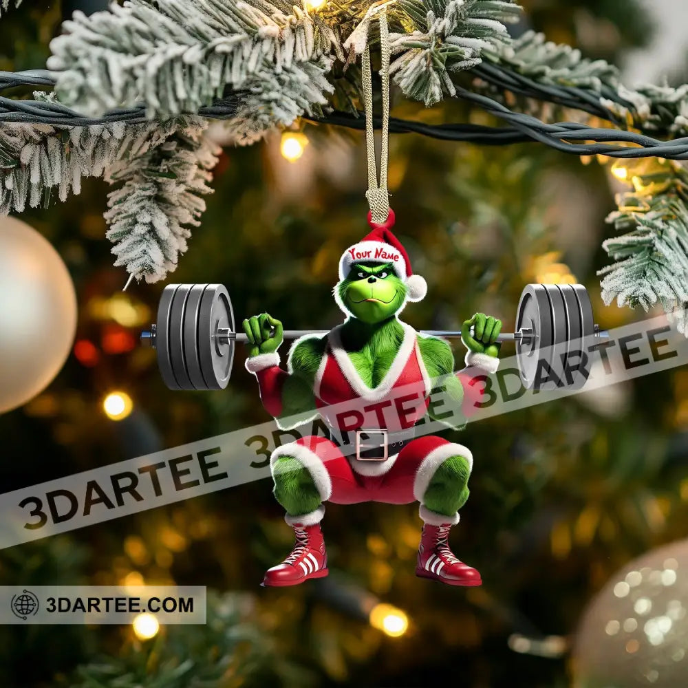 ELF Weightlifting Christmas Ornament Personalized Ornament Ornament