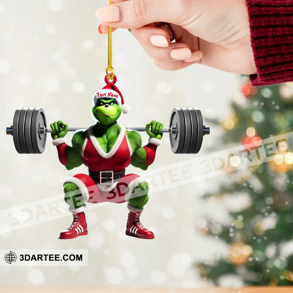 ELF Weightlifting Christmas Ornament Personalized Ornament Ornament