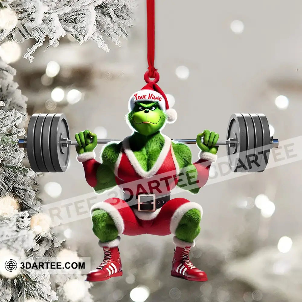 ELF Weightlifting Christmas Ornament Personalized Ornament Ornament