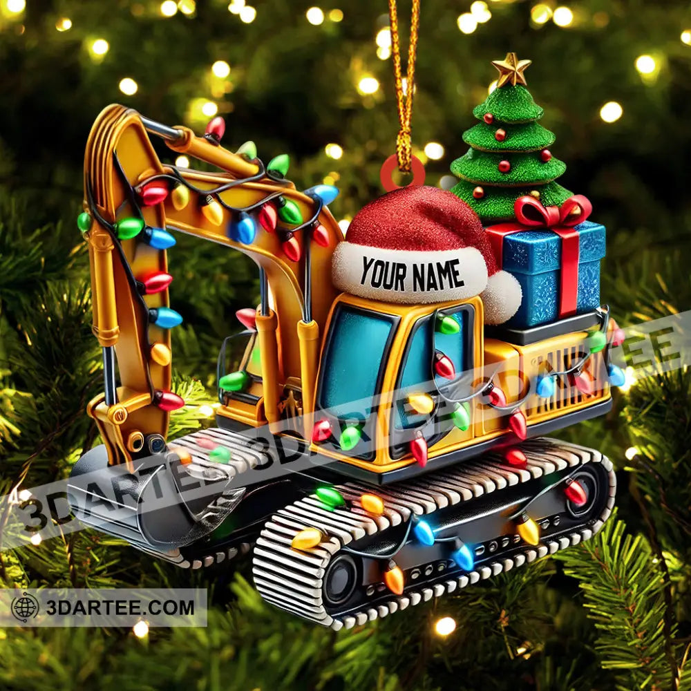 Excavator Decor Christmas Ornament Personalized Ornament Ornament