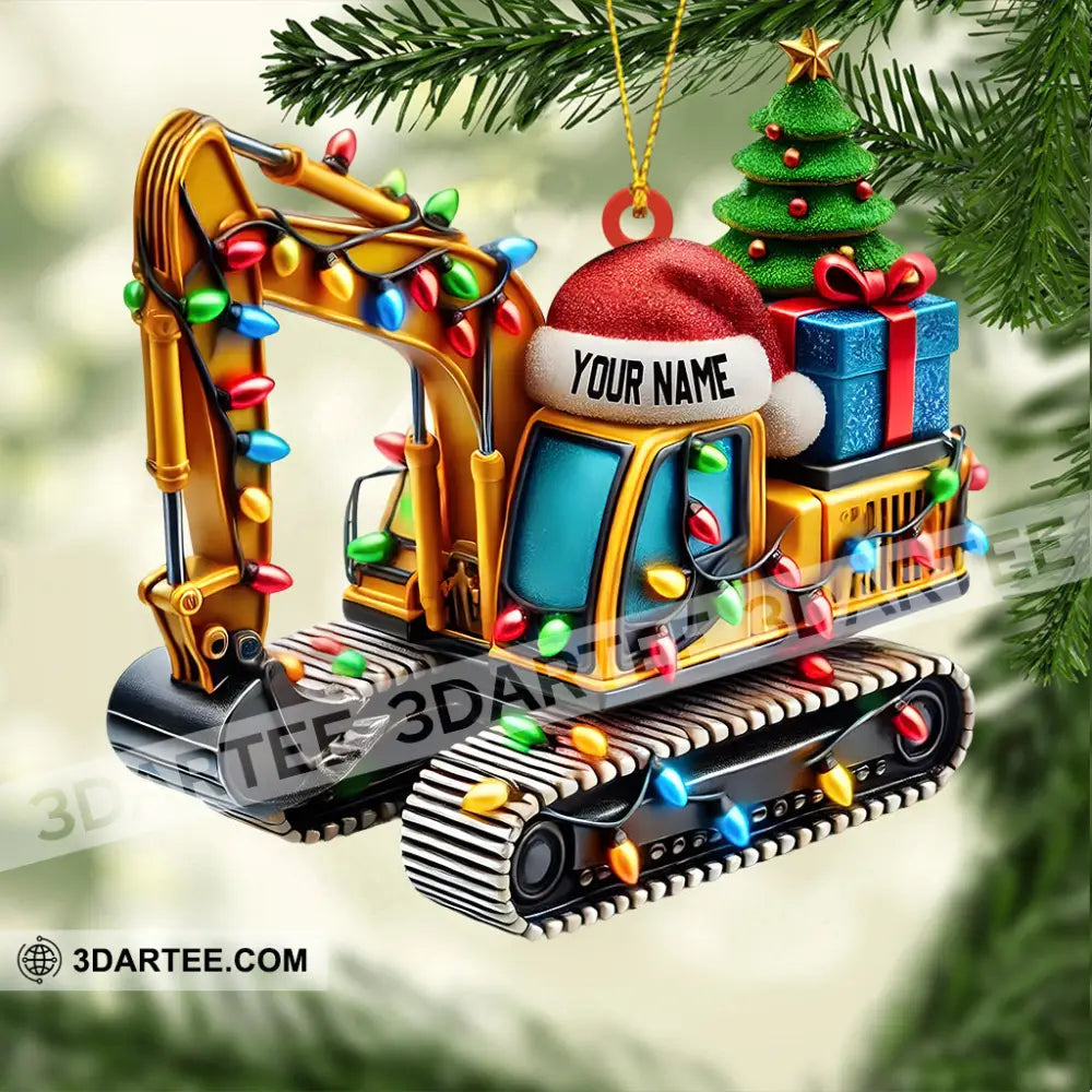 Excavator Decor Christmas Ornament Personalized Ornament Ornament