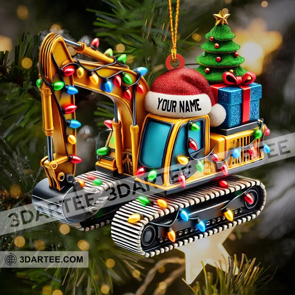 Excavator Decor Christmas Ornament Personalized Ornament Ornament