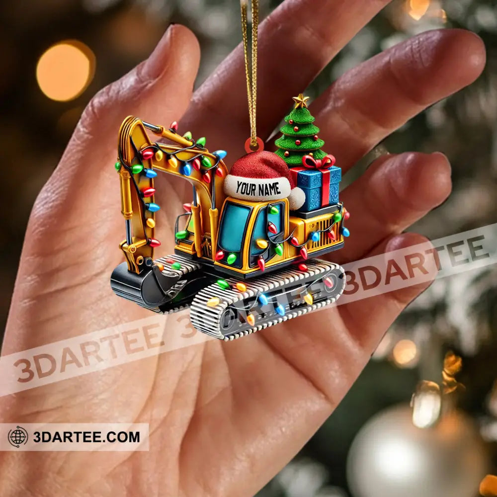 Excavator Decor Christmas Ornament Personalized Ornament Ornament