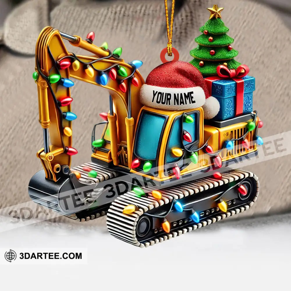 Excavator Decor Christmas Ornament Personalized Ornament Ornament