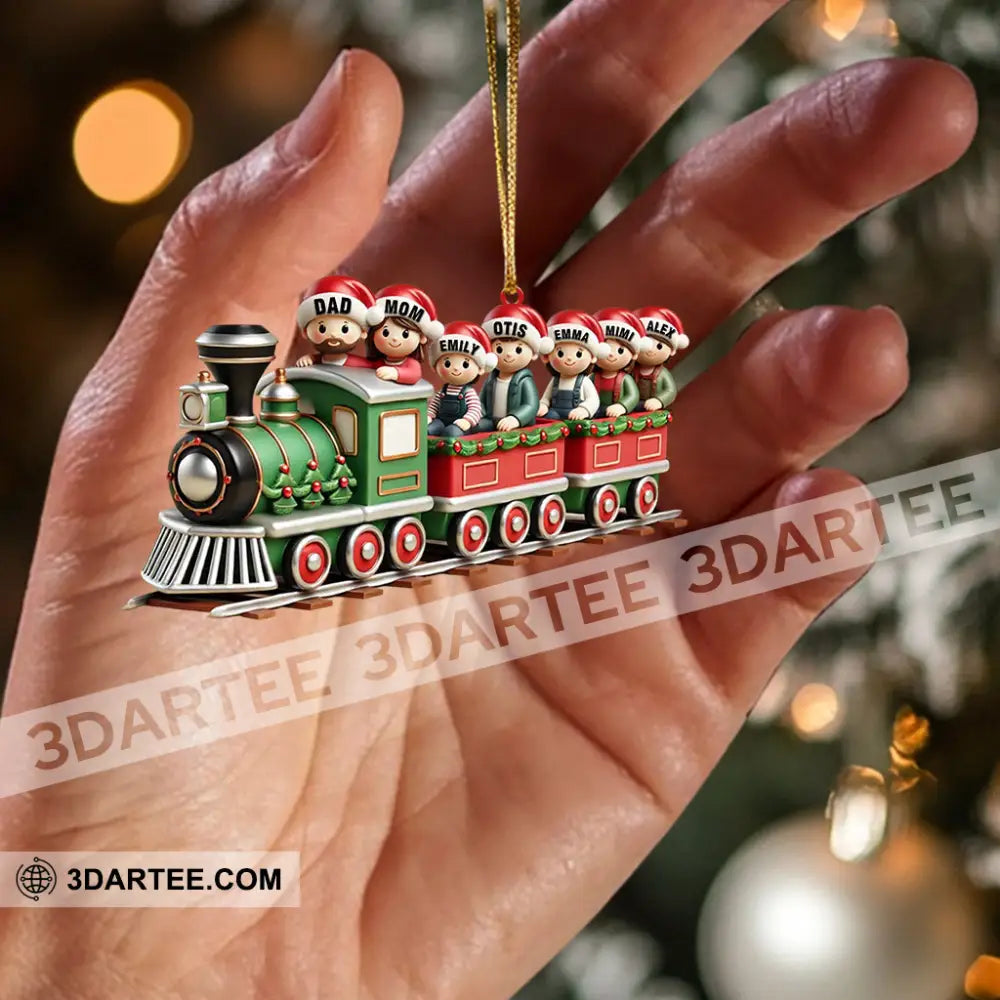 Family Train Home Decor Christmas Ornament Personalized Ornament Ornament