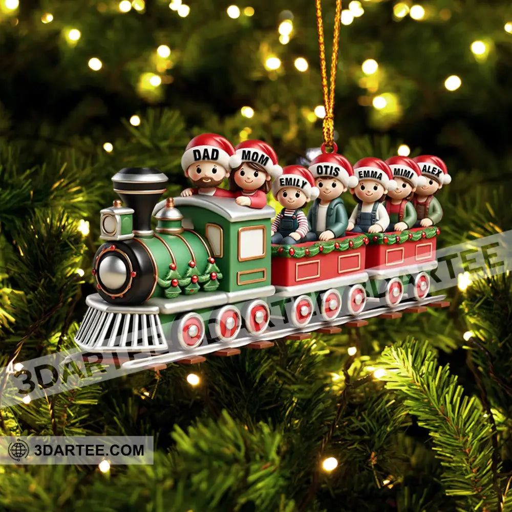 Family Train Home Decor Christmas Ornament Personalized Ornament Ornament