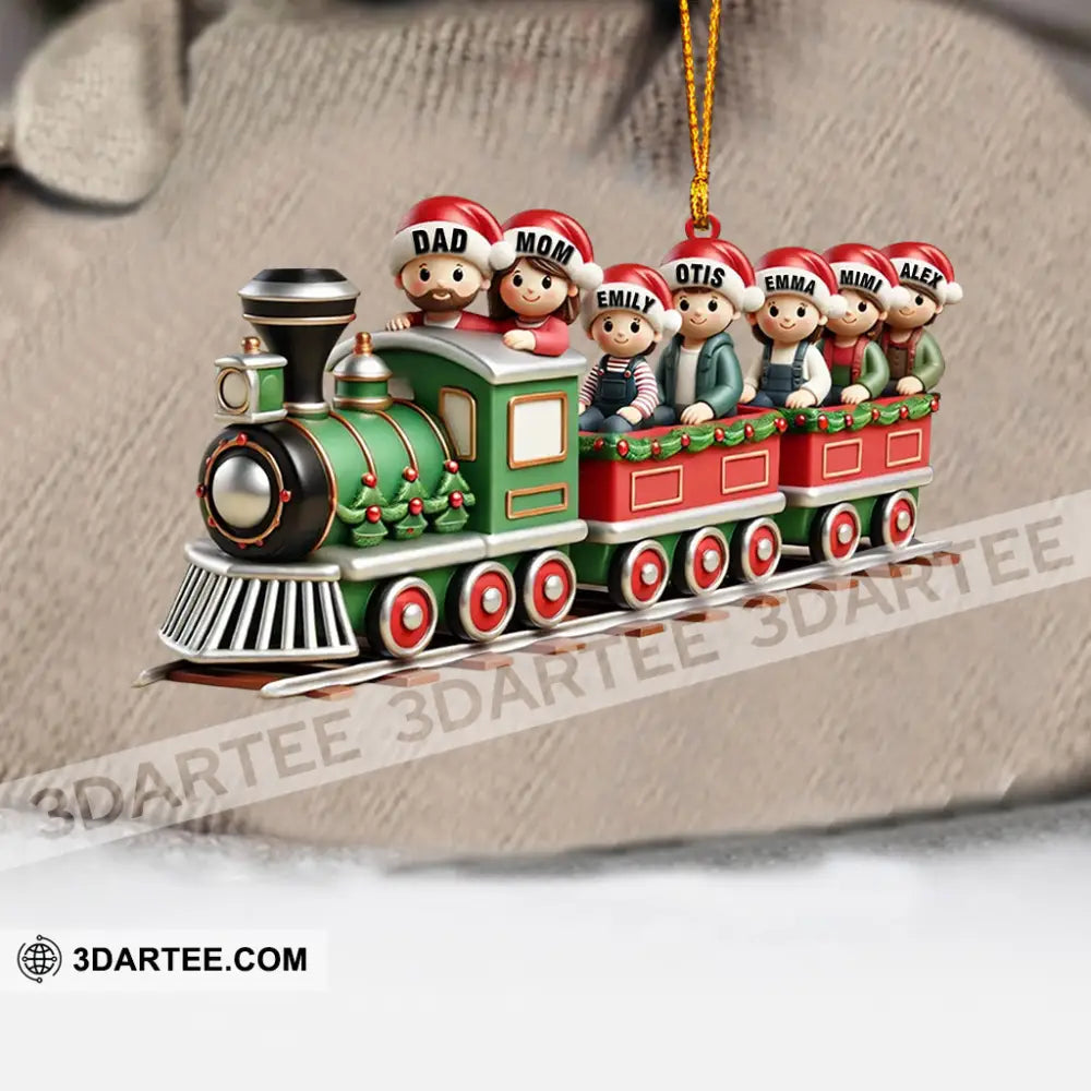Family Train Home Decor Christmas Ornament Personalized Ornament Ornament