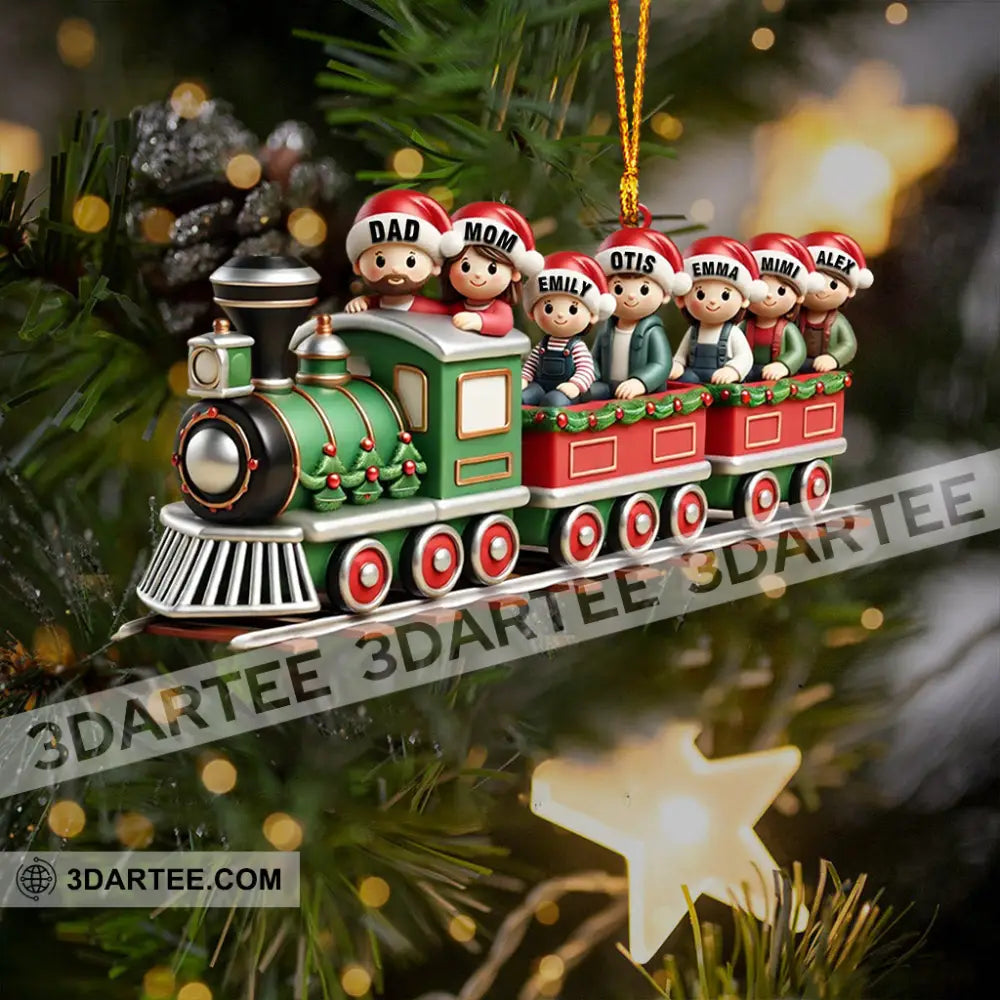 Family Train Home Decor Christmas Ornament Personalized Ornament Ornament