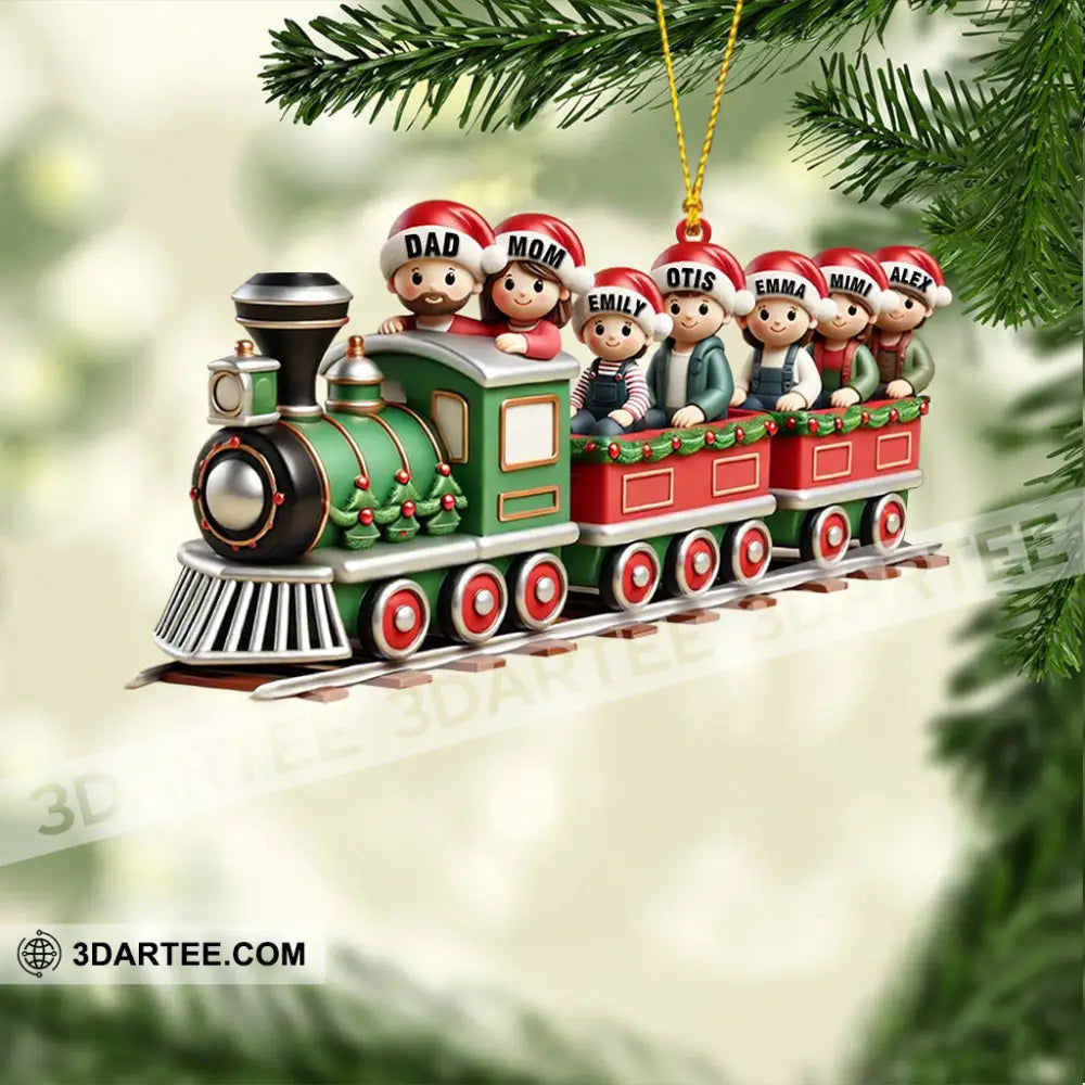 Family Train Home Decor Christmas Ornament Personalized Ornament Ornament