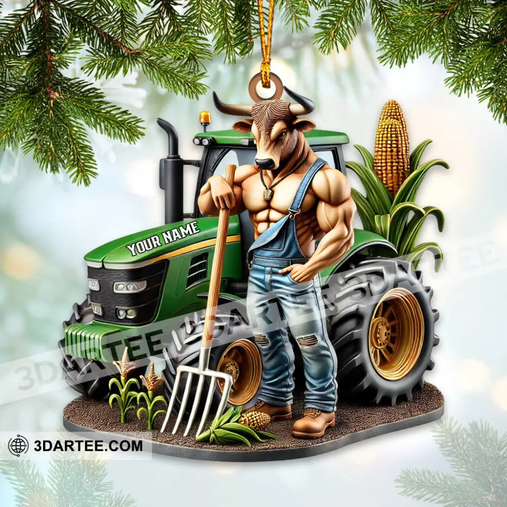 Farmer Decor Christmas Ornament Personalized Ornament Ornament