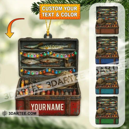 Fishing Lover Home Decor Christmas Ornament Personalized Ornament 3.54’’ / 1 Ornament Ornament