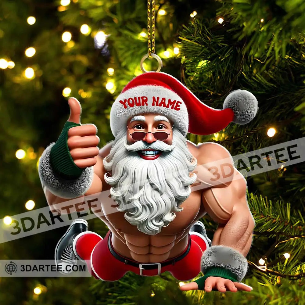 Fitness Santa Home Decor Christmas Ornament Personalized Ornament Ornament
