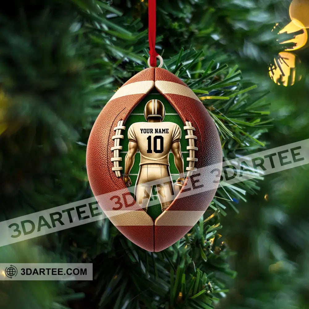 Football Christmas Home Decor Christmas Ornament Personalized Ornament Ornament