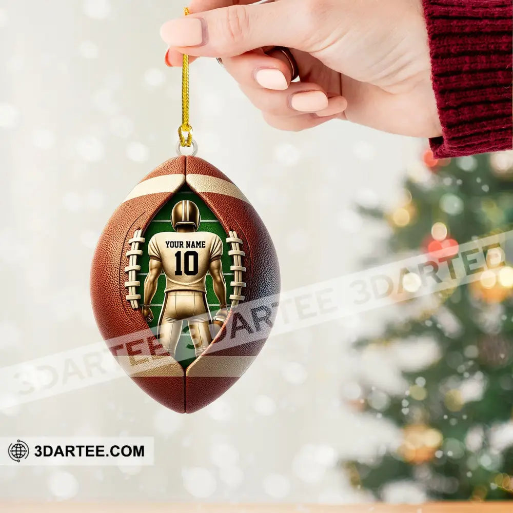 Football Christmas Home Decor Christmas Ornament Personalized Ornament Ornament