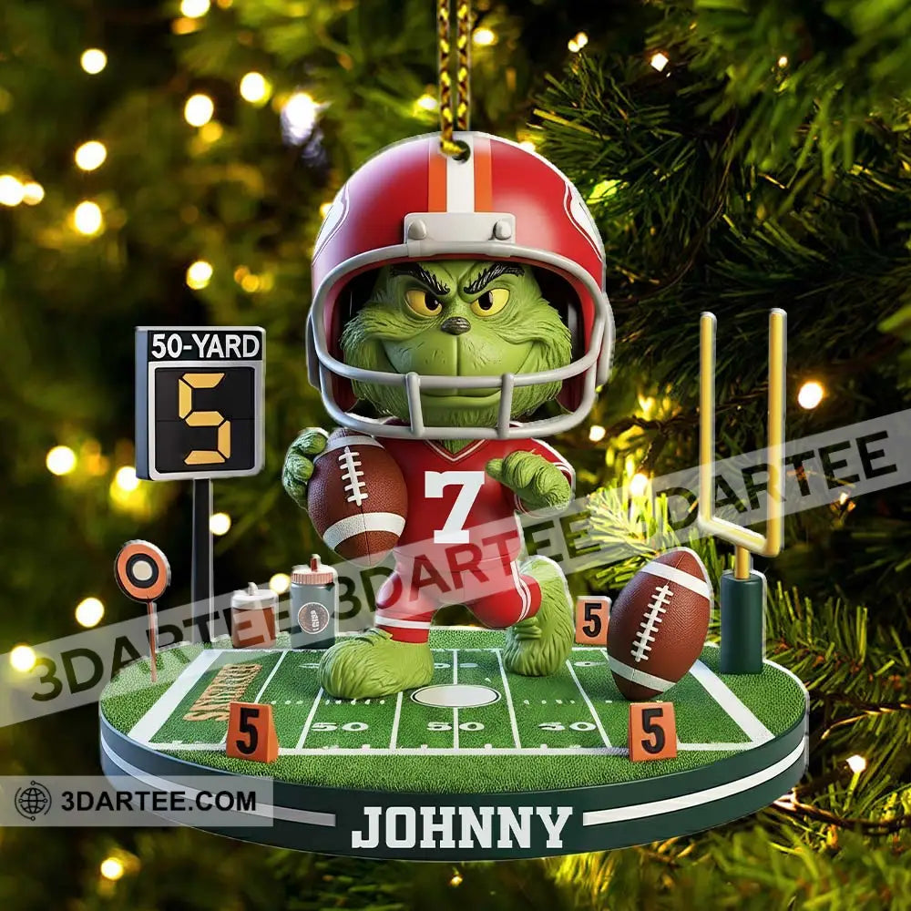 Football Grinch Home Decor Christmas Ornament Personalized Ornament Ornament