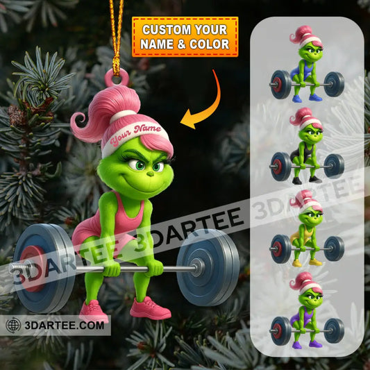 Gym Girl Home Decor Christmas Ornament Personalized Ornament 3.54’’ / 1 Ornament Ornament