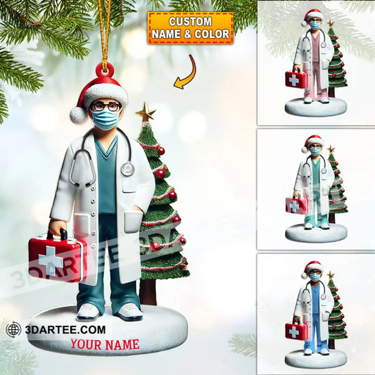Healthcare Staff Christmas Ornament Personalized Ornament 3.54’’ / 1 Ornament Ornament
