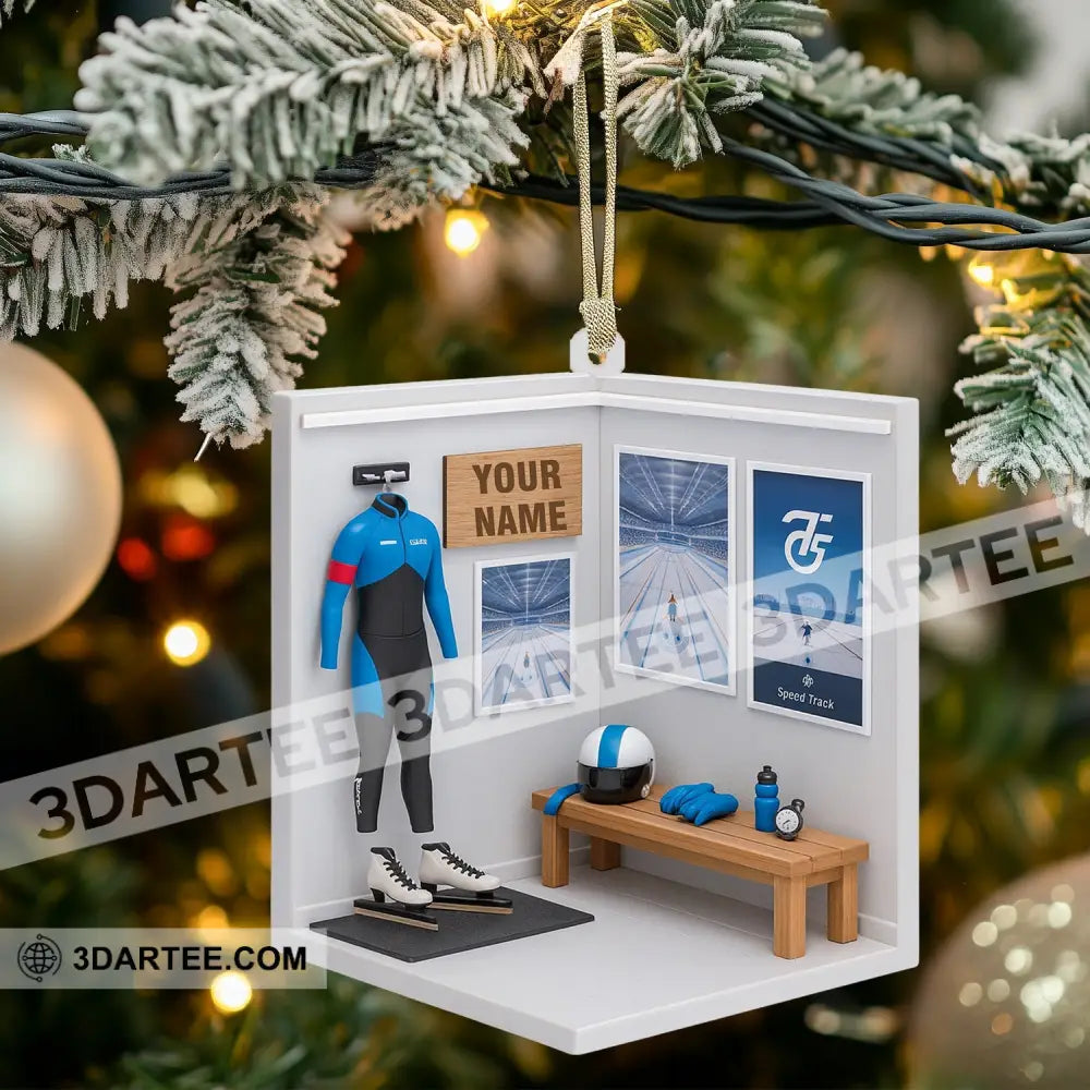 Ice Skating Corner Home Decor Christmas Ornament Personalized Ornament Ornament