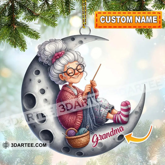 Knitting Woman Home Decor Christmas Ornament Personalized Ornament Ornament