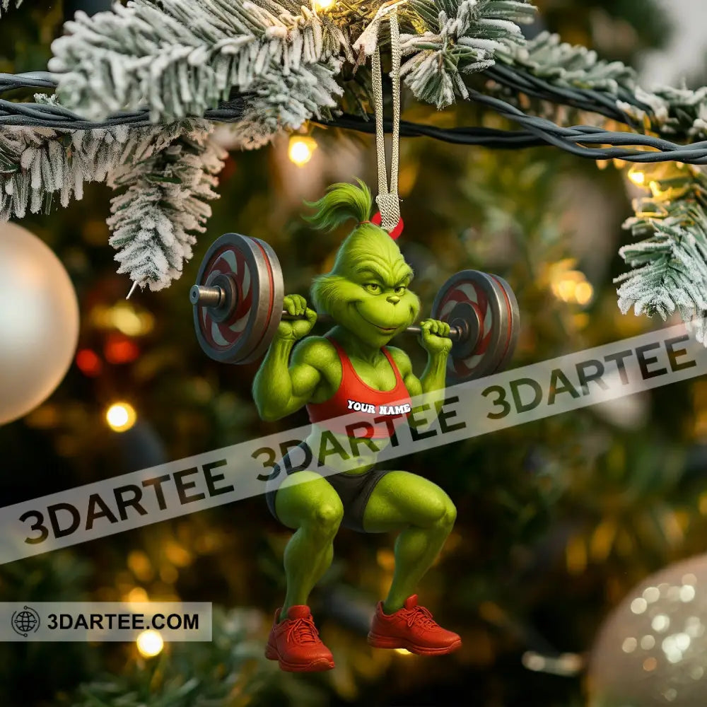 Lady Weightlifting Home Decor Christmas Ornament Personalized Ornament Ornament