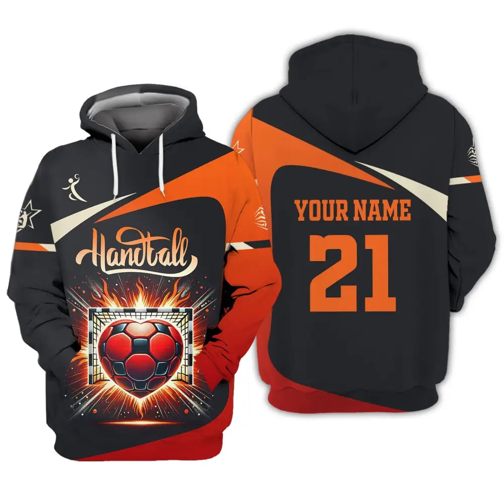 Man Shirt Custom Name And Number Handball Polo Long Sleeve Club Uniform Lover Gift Hoodie / S