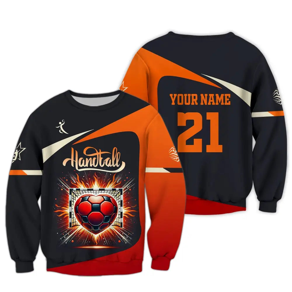 Man Shirt Custom Name And Number Handball Polo Long Sleeve Club Uniform Lover Gift / S T-Shirt