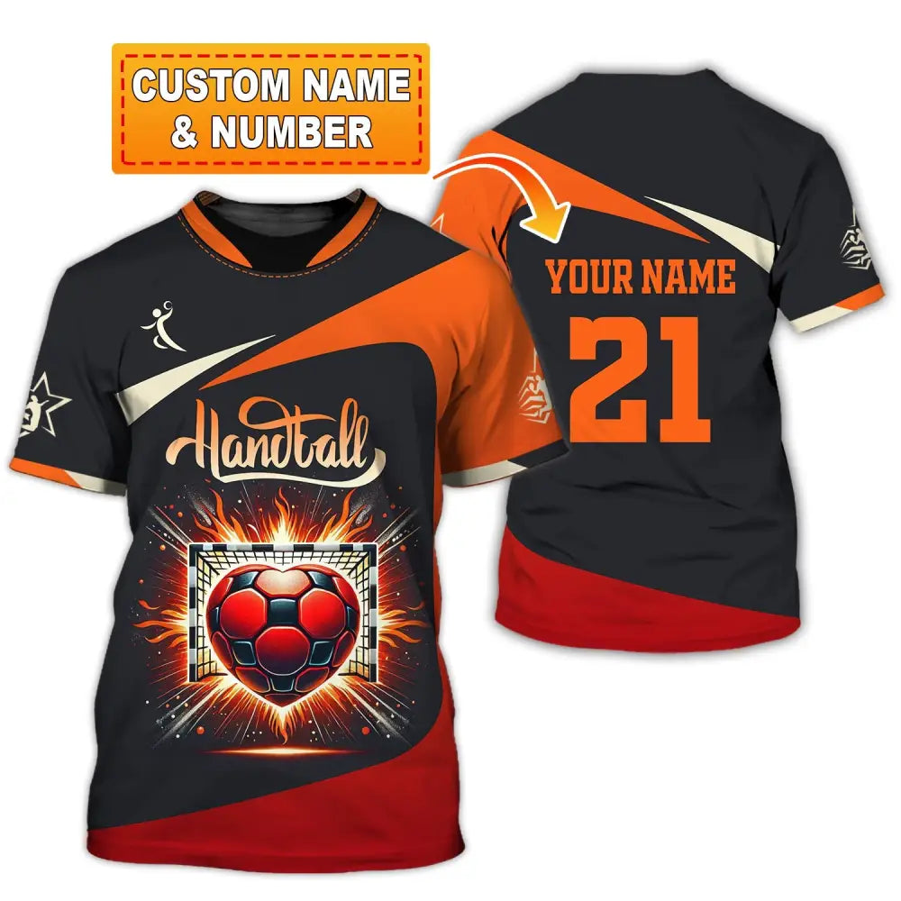 Man Shirt Custom Name And Number Handball Polo Long Sleeve Club Uniform Lover Gift T-Shirt