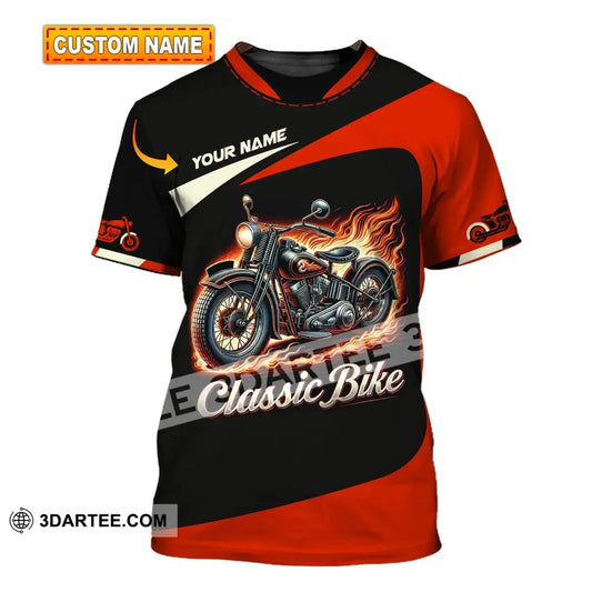 Man Shirt Custom Name Biker Classic Bike Love T-Shirt For Bikers Clothing T-Shirt