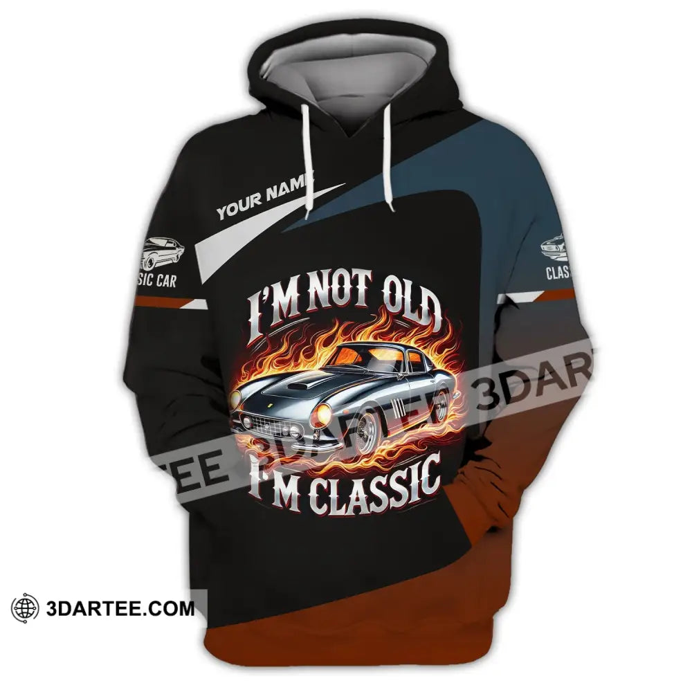 Man Shirt Custom Name Classic Car Lover T-Shirt Hoodie / S T-Shirt
