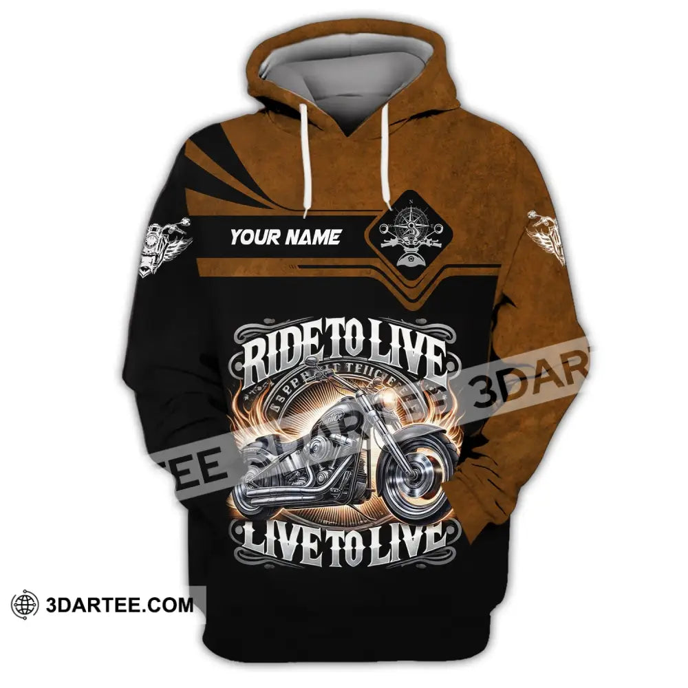 Man Shirt Custom Name Moto Cross Polo Long Sleeve Hoodie Gi240803 / S T-Shirt