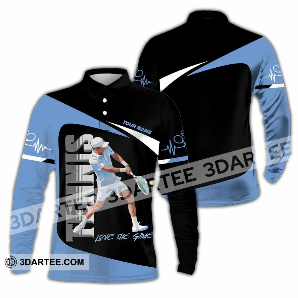 Men Shirt - Custom Love The Game Tennis Lover Shirt Long Sleeve Polo / S T-shirt