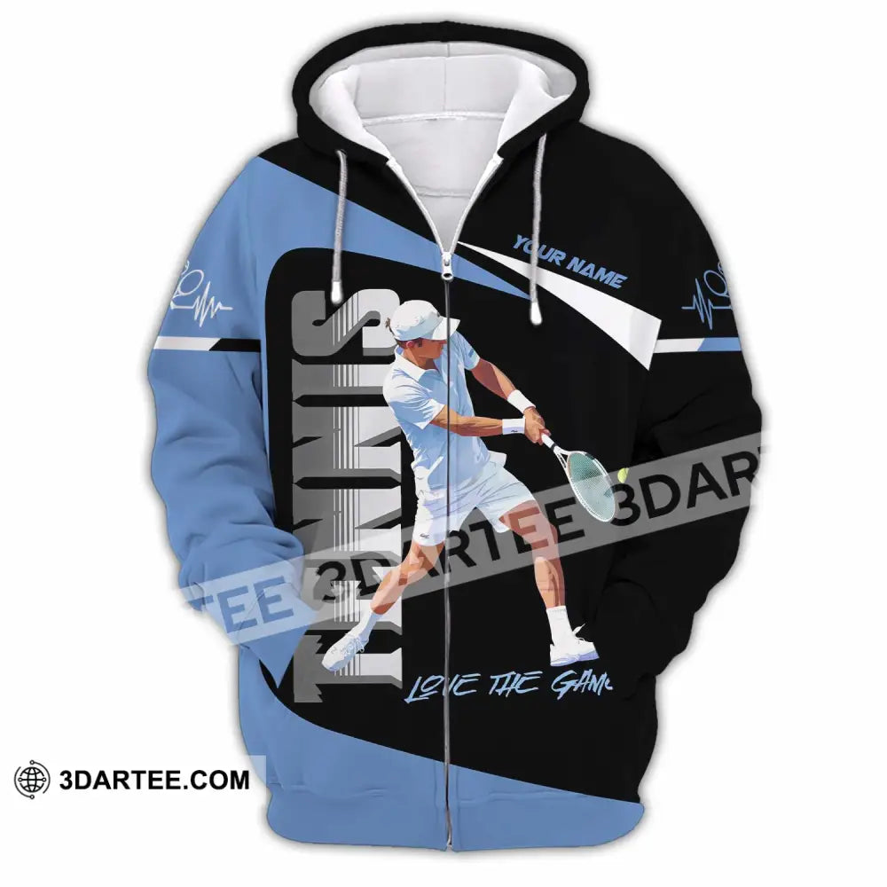 Men Shirt - Custom Love The Game Tennis Lover Shirt Zipper Hoodie / S T-shirt