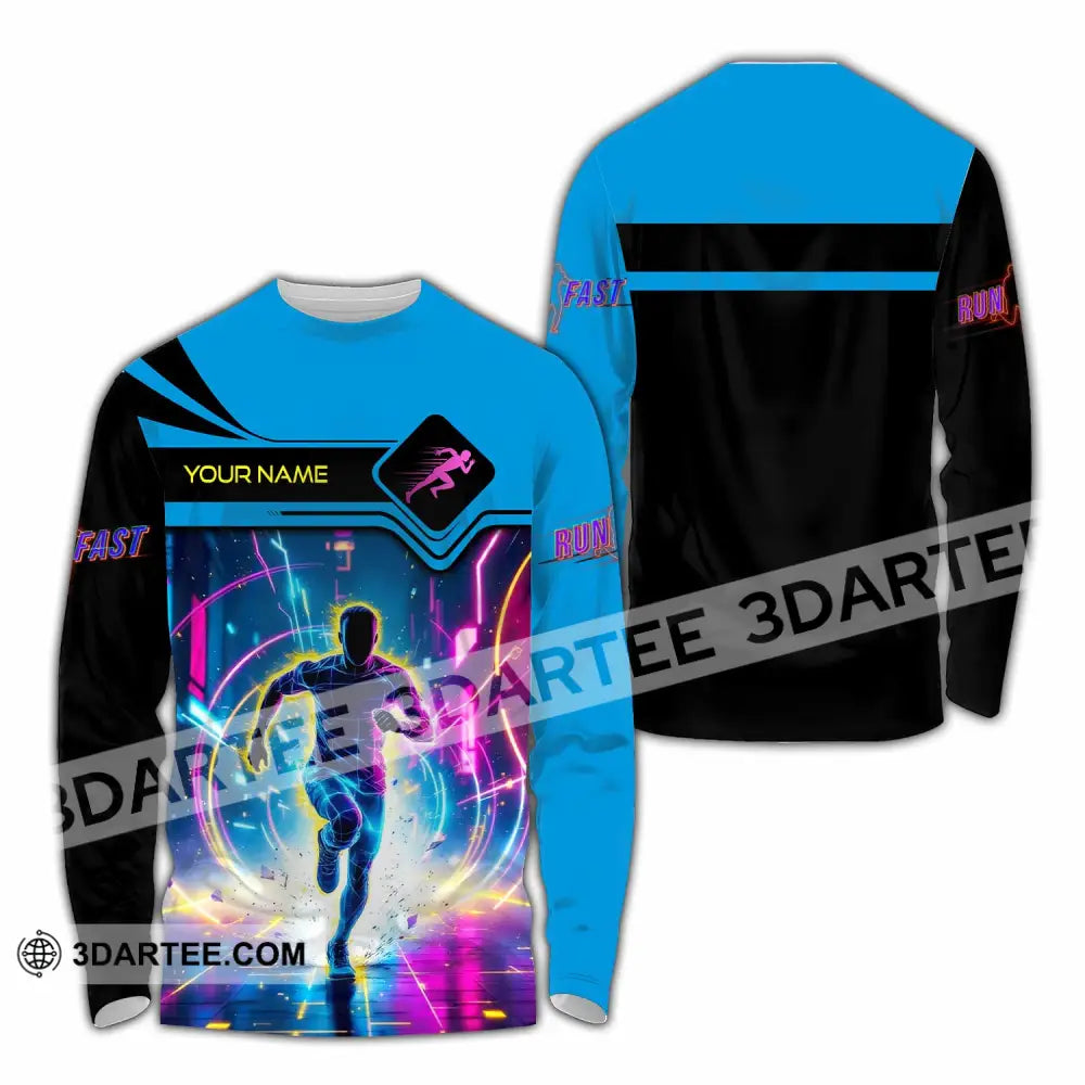 Men Shirt - Custom Running Shirt Long Sleeve Shirt / S T-shirt